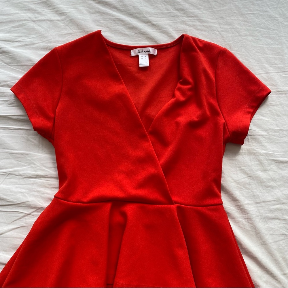 Red Ruffle High-Low Dress - Revamped - Picture 3 of 7